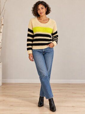 Pure handknit crisscross back sweater SZ S  knit Cotton